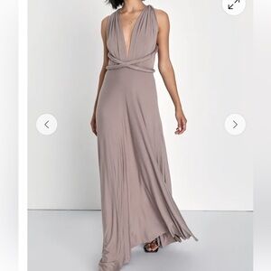 Lulu’s Taupe Maxi Dress